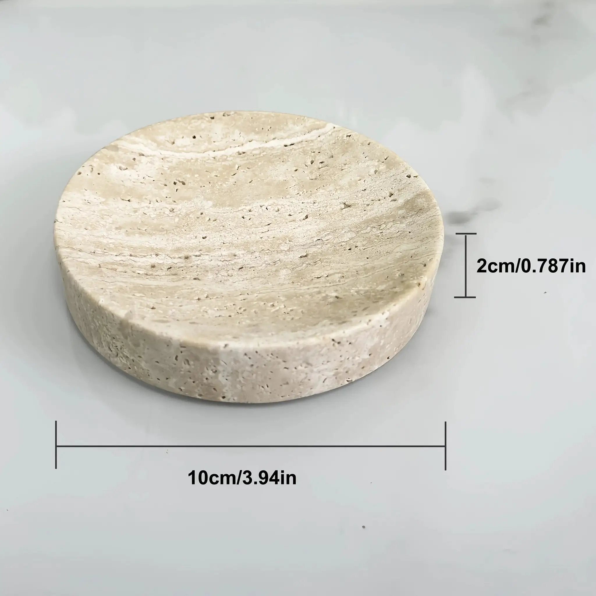 Tray - Pearl Marble Round by House Of Avana