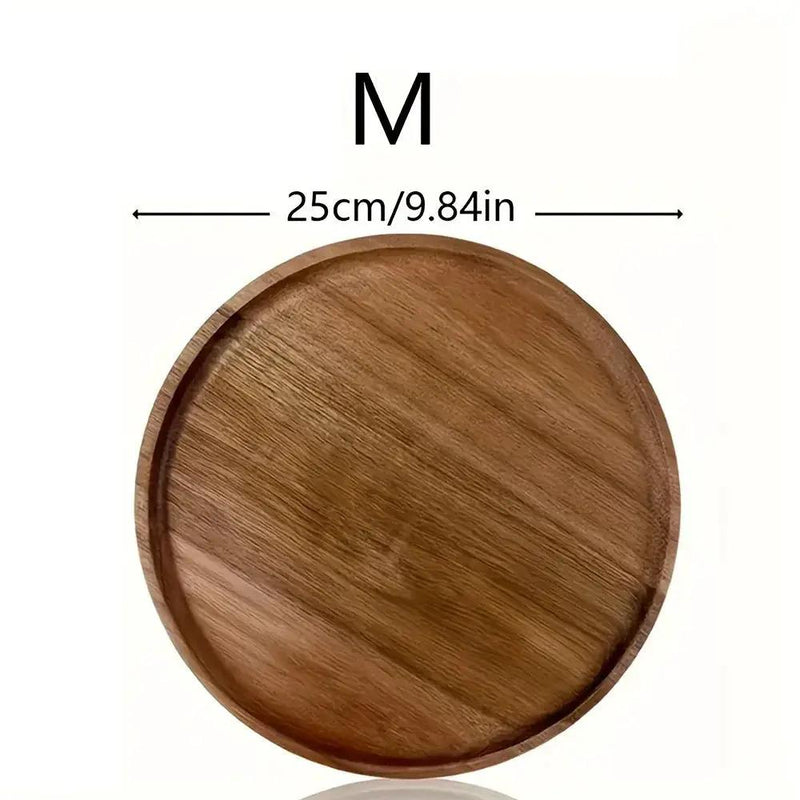 Tray - Rustic Wooden Round by House Of Avana