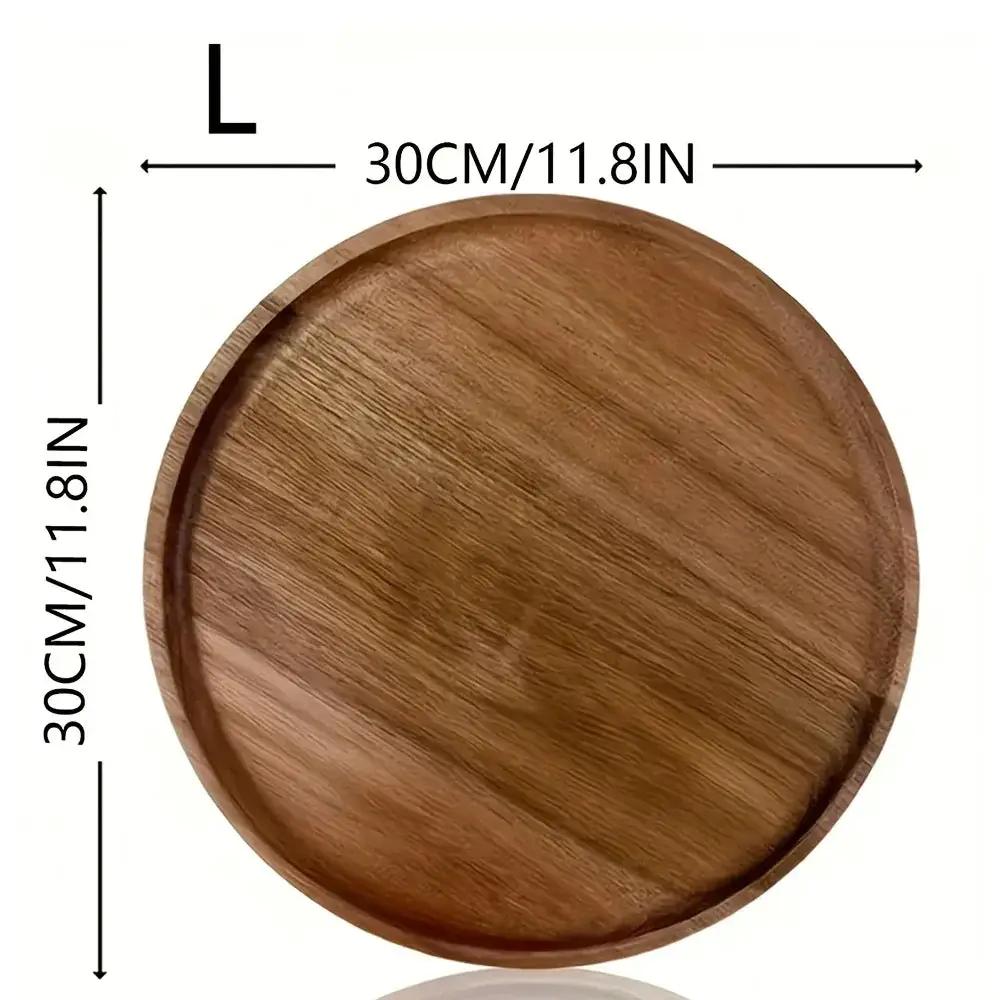 Tray - Rustic Wooden Round by House Of Avana