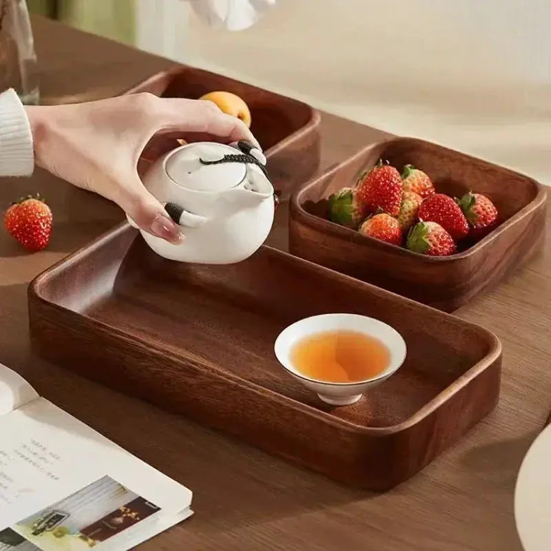 Tray - Storage Acacia Wood Small by House Of Avana