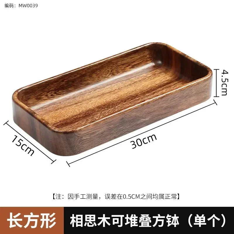 Tray - Storage Acacia Wood Small by House Of Avana