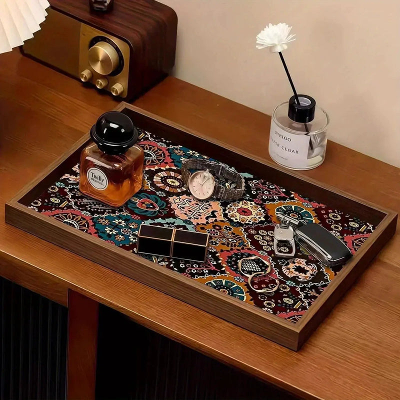 Tray - Vintage Wooden Square by House Of Avana