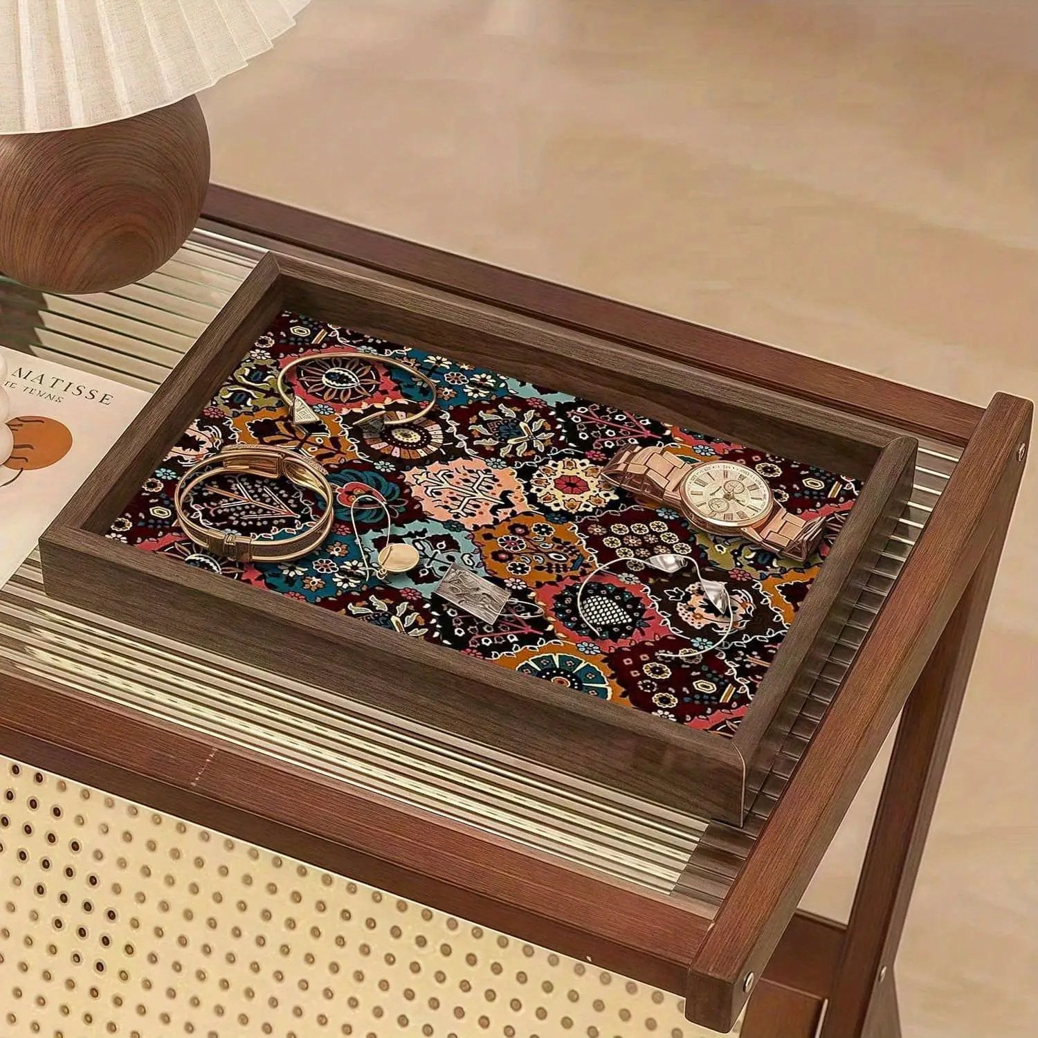 Tray - Vintage Wooden Square by House Of Avana