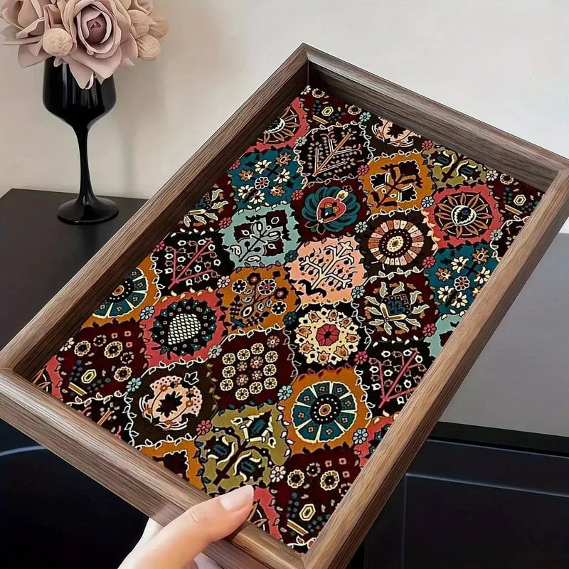 Tray - Vintage Wooden Square by House Of Avana
