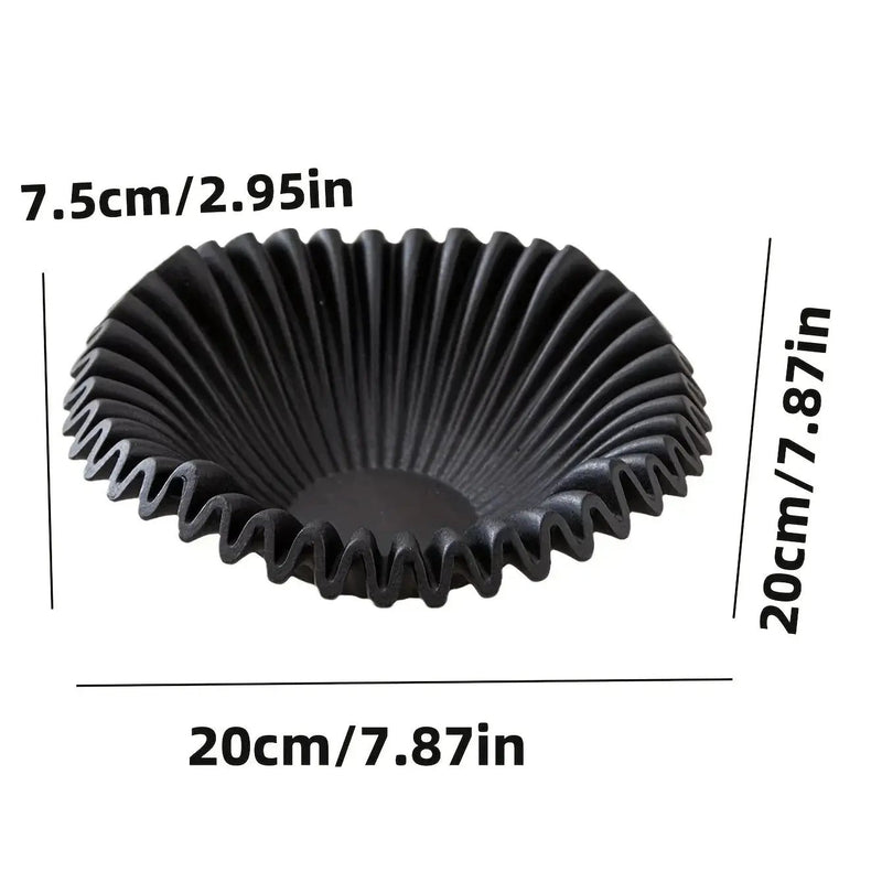 Tray - Wave Black Glass 2-Layer by House Of Avana