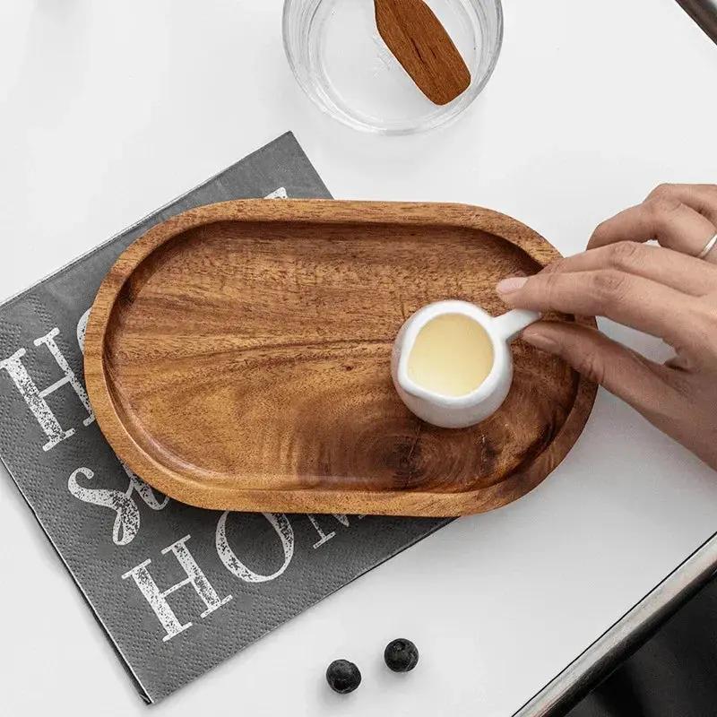 Tray - Wooden Acacia Wood by House Of Avana