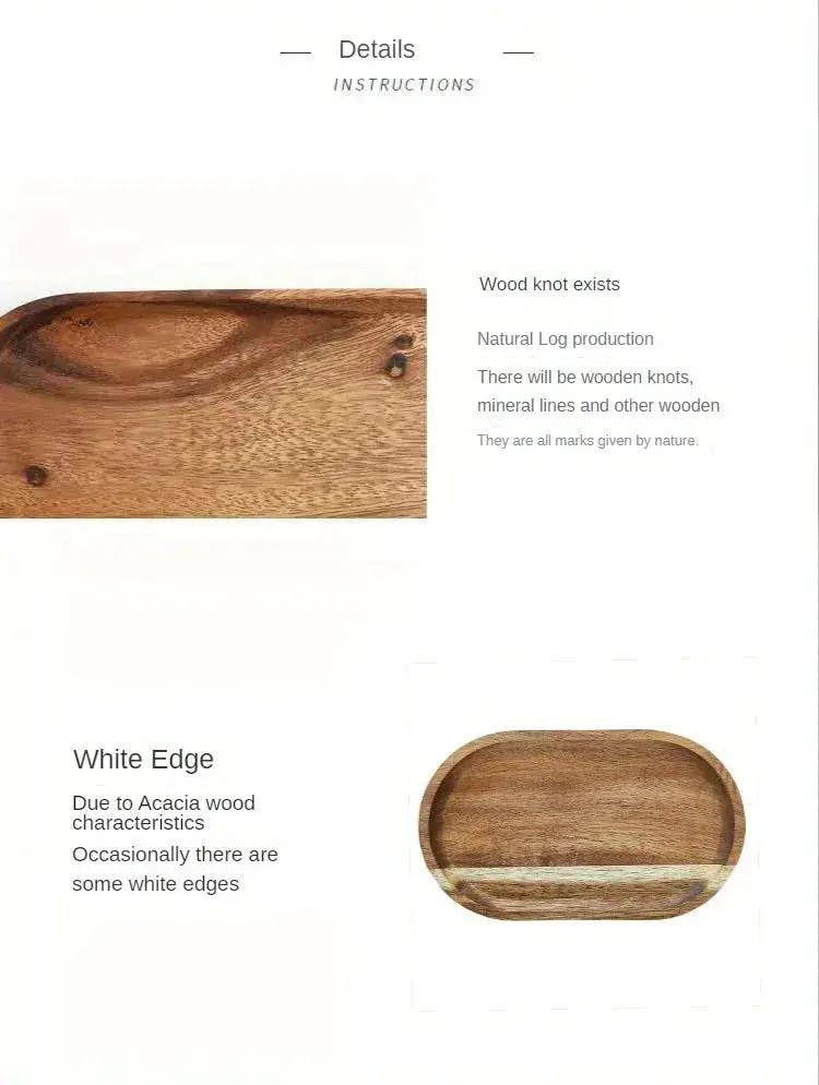 Tray - Wooden Acacia Wood by House Of Avana