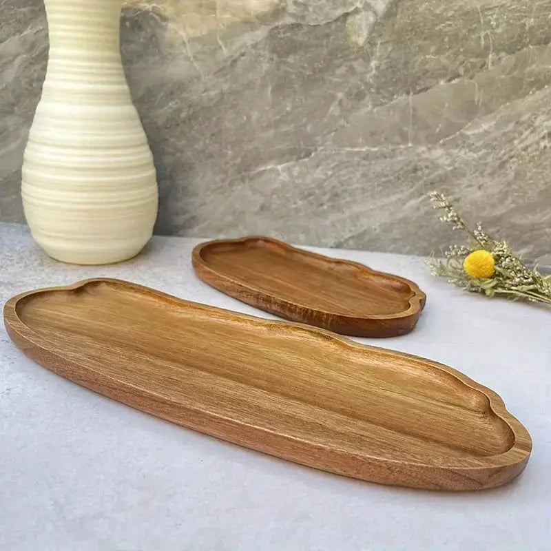 Tray - Wooden Decorative Round by House Of Avana