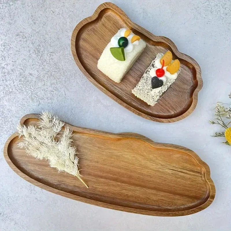 Tray - Wooden Decorative Round by House Of Avana
