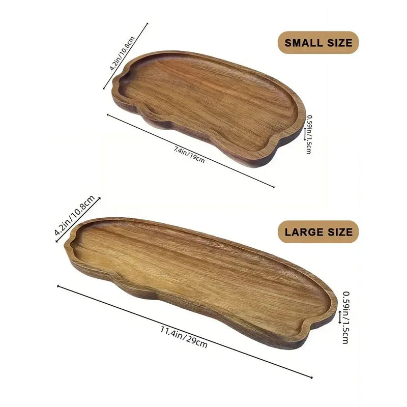 Tray - Wooden Decorative Round by House Of Avana