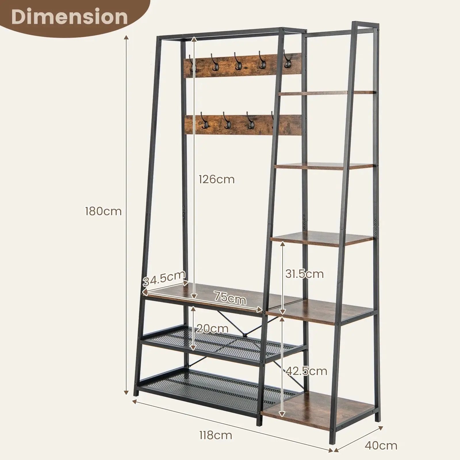 Hall Tree - Storage Wooden Bench by House Of Avana