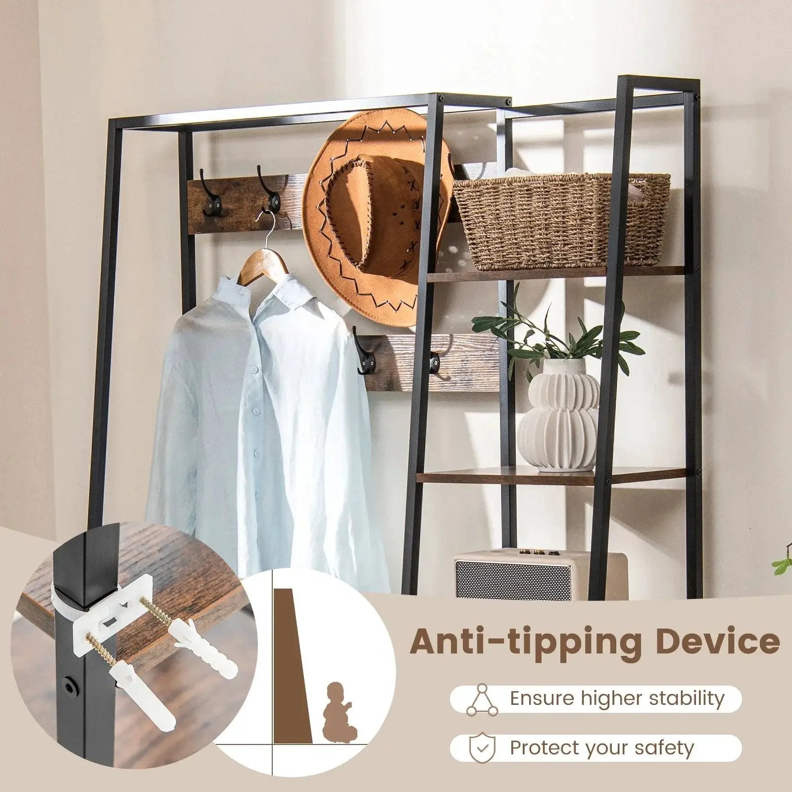 Hall Tree - Storage Wooden Bench by House Of Avana