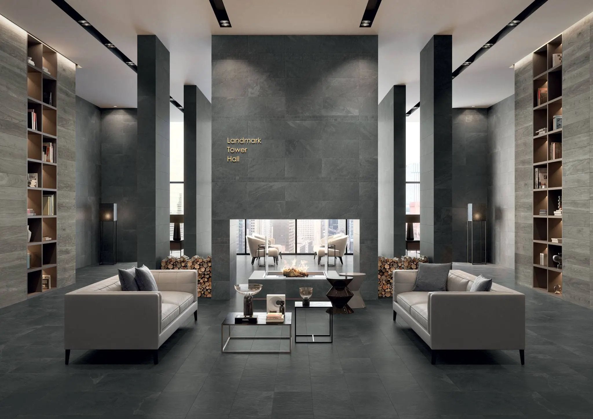 Trek Vulcan Slate Look Porcelain Tiles 12x24 by landmarkceramics