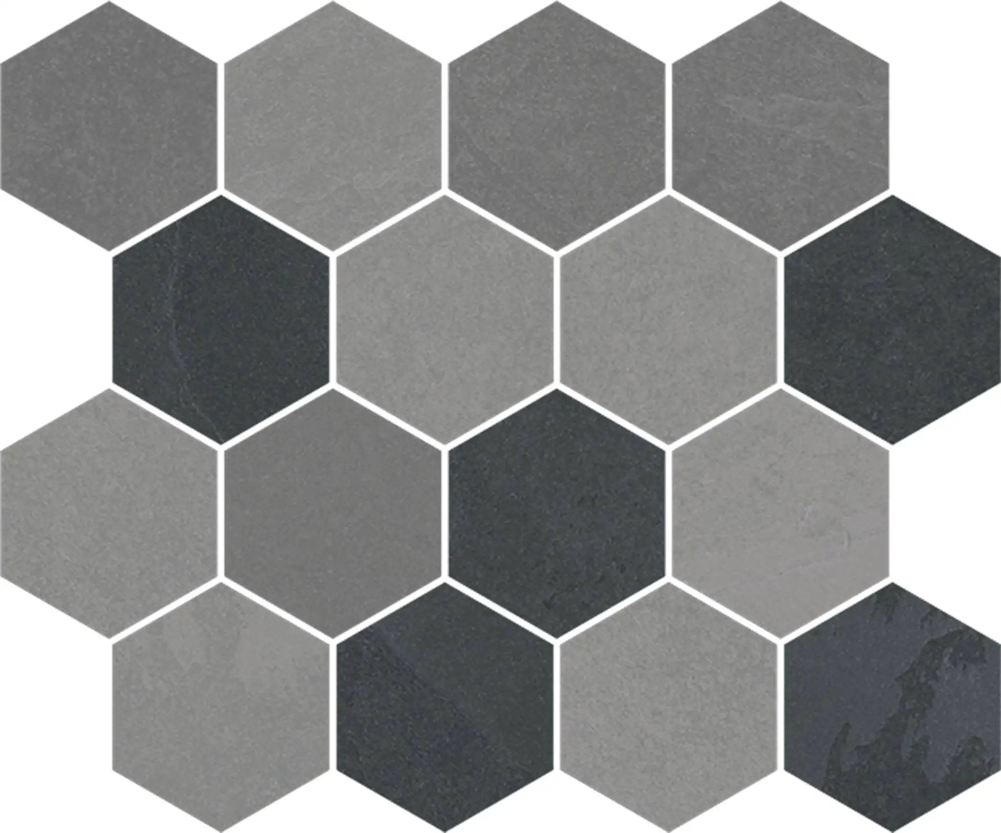 Trek Multicolor Slate Mix Mosaic D Porcelain Mosaics 12x10 by landmarkceramics
