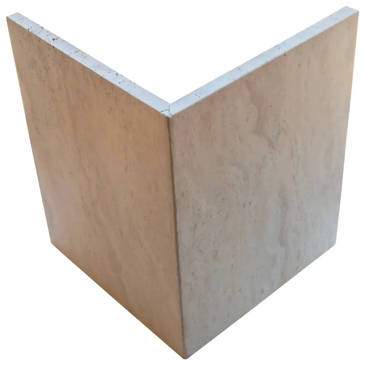 Light Travertine Oval Handcrafted Coffee Table Polished Finish 24 x 48 x 16 Inches by GobekDesign