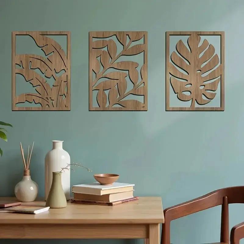 Tropical Large Leaf Wall Panel Decor by House Of Avana