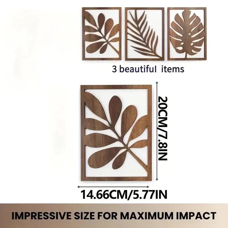 Tropical Large Leaf Wall Panel Decor by House Of Avana