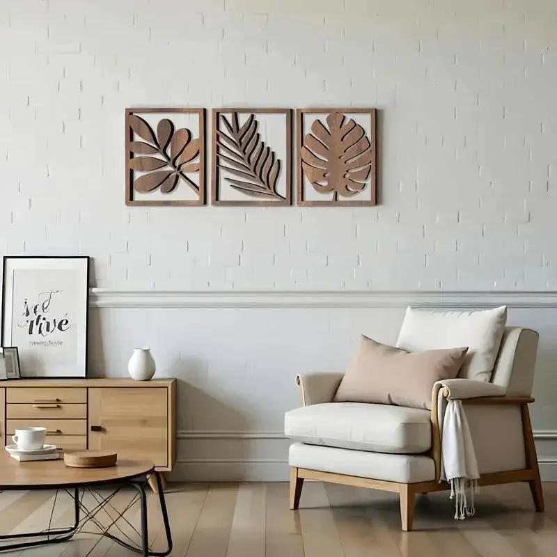 Tropical Large Leaf Wall Panel Decor by House Of Avana