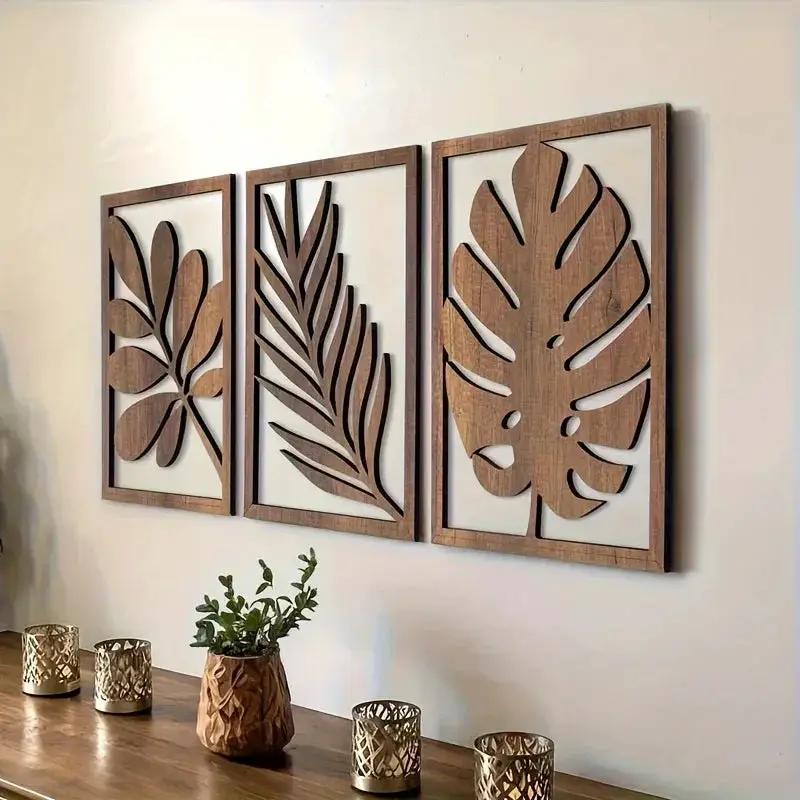 Tropical Large Leaf Wall Panel Decor by House Of Avana
