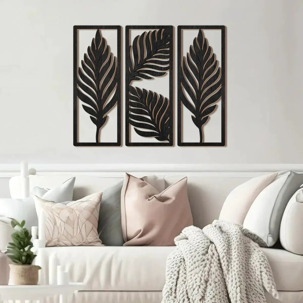 Tropical Wooden Black Wall Decor by House Of Avana