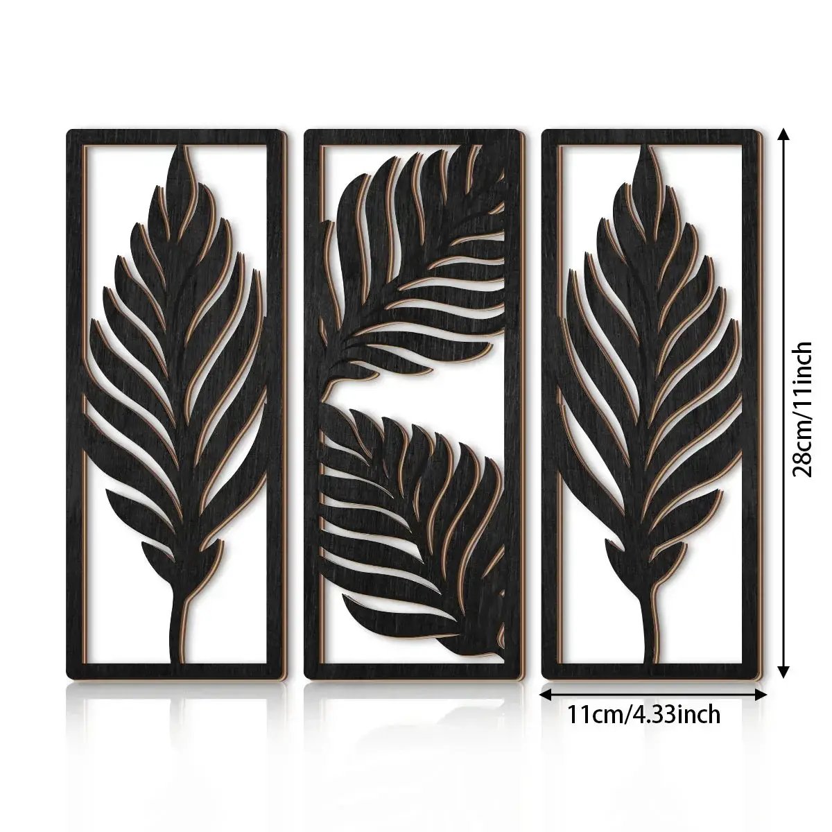 Tropical Wooden Black Wall Decor by House Of Avana