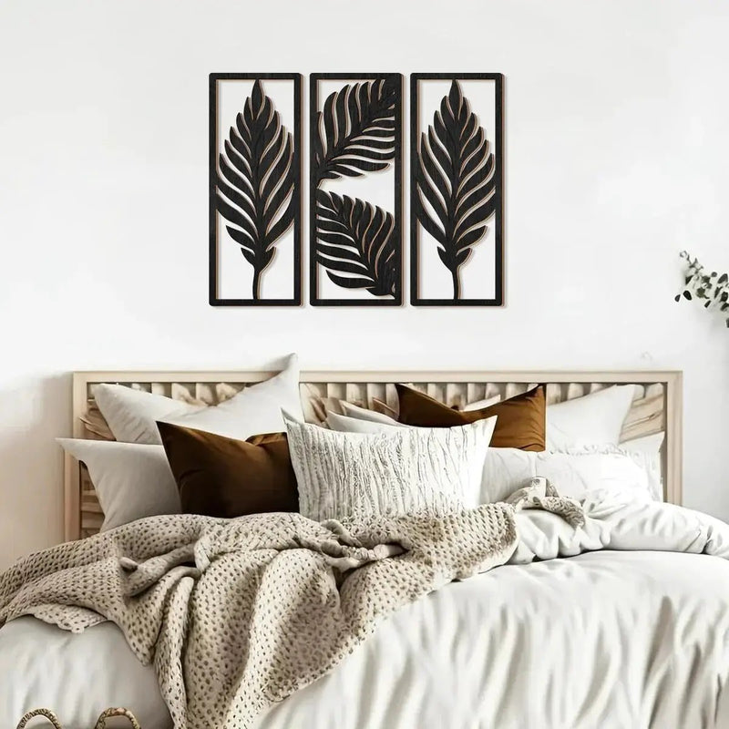 Tropical Wooden Black Wall Decor by House Of Avana