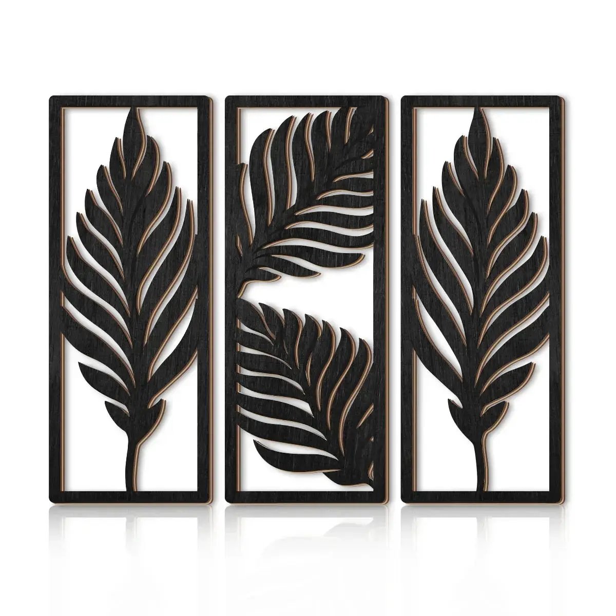 Tropical Wooden Black Wall Decor by House Of Avana