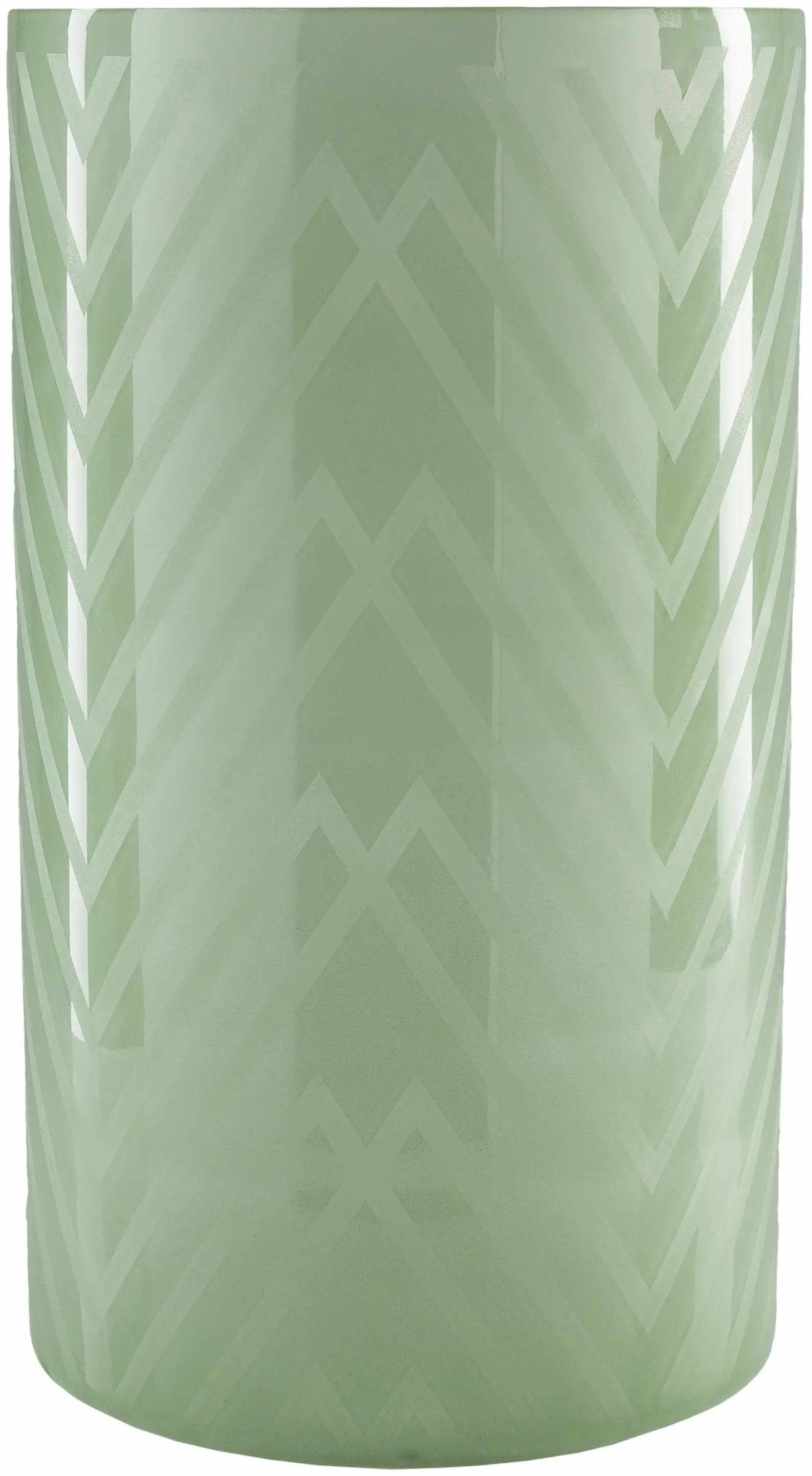 Flynn Green Chevron Glass Decorative Accent - Clearance by Boutique Rugs
