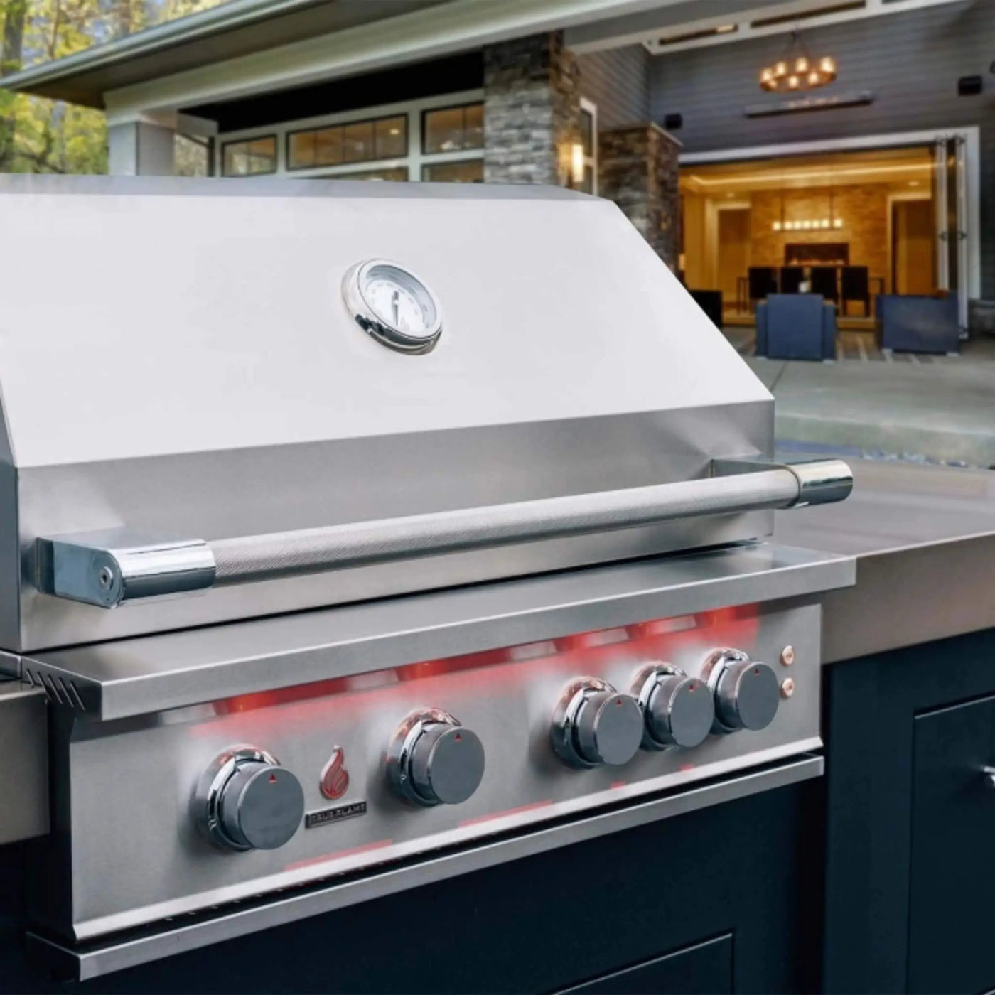TrueFlame Built-In Stainless Steel Freestanding Gas Grills With Deluxe Cart [TF25/32/40] (SAK76845) by SAKSBY WHOLESALE