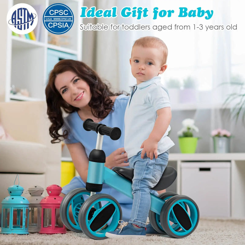 4 Wheels Baby Balance Bike Toy by DirectDeals