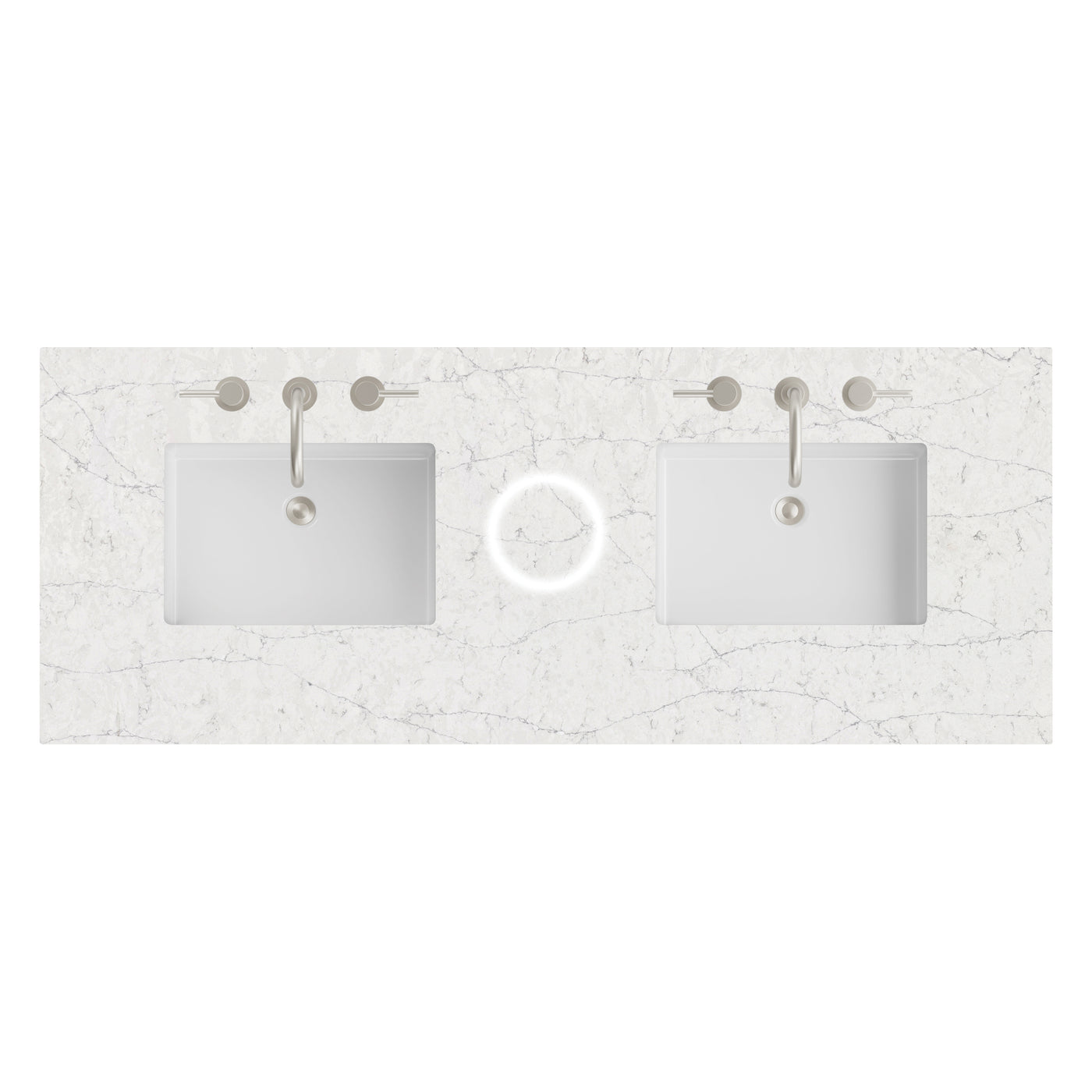 James Martin 60" Double Vanity Top with Eternal Jasmine Pearl (FreePower) countertop