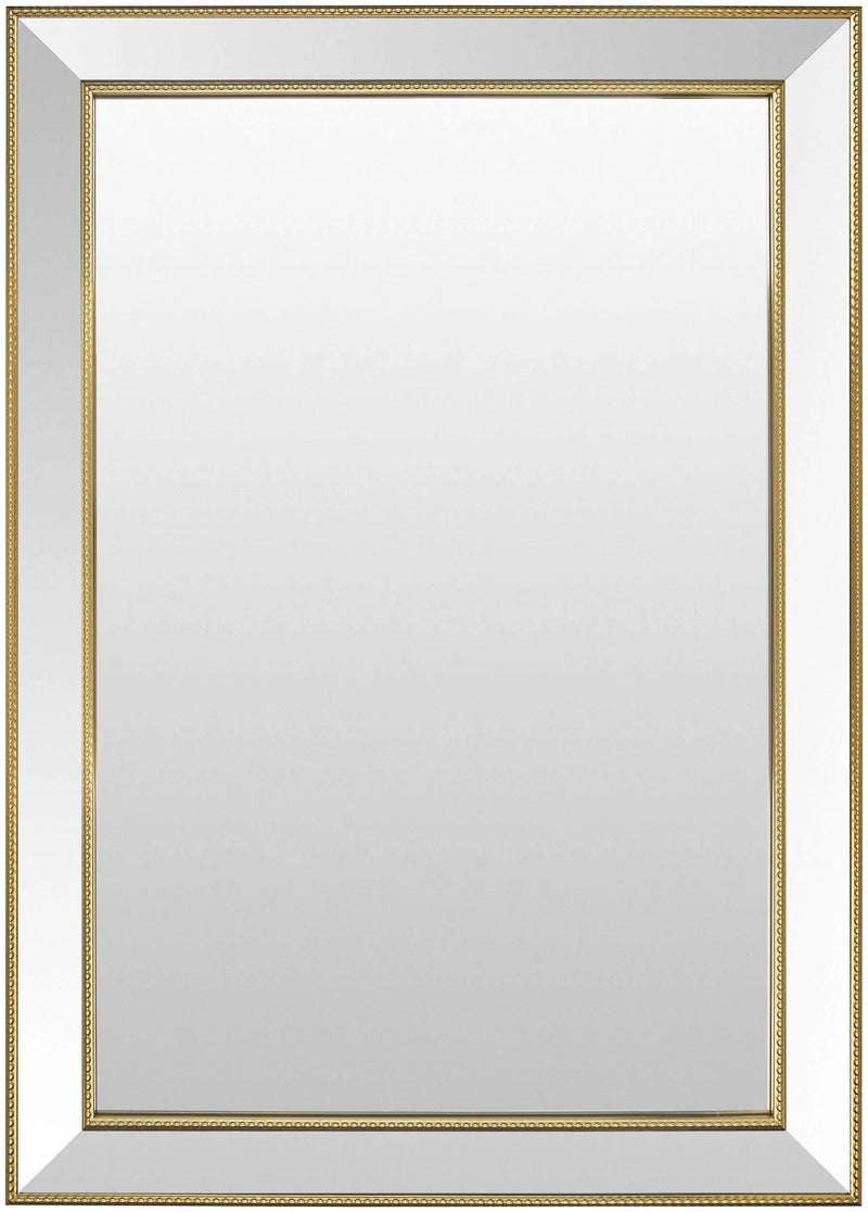 Netzschkau Rectangular Gold Mirror by Boutique Rugs
