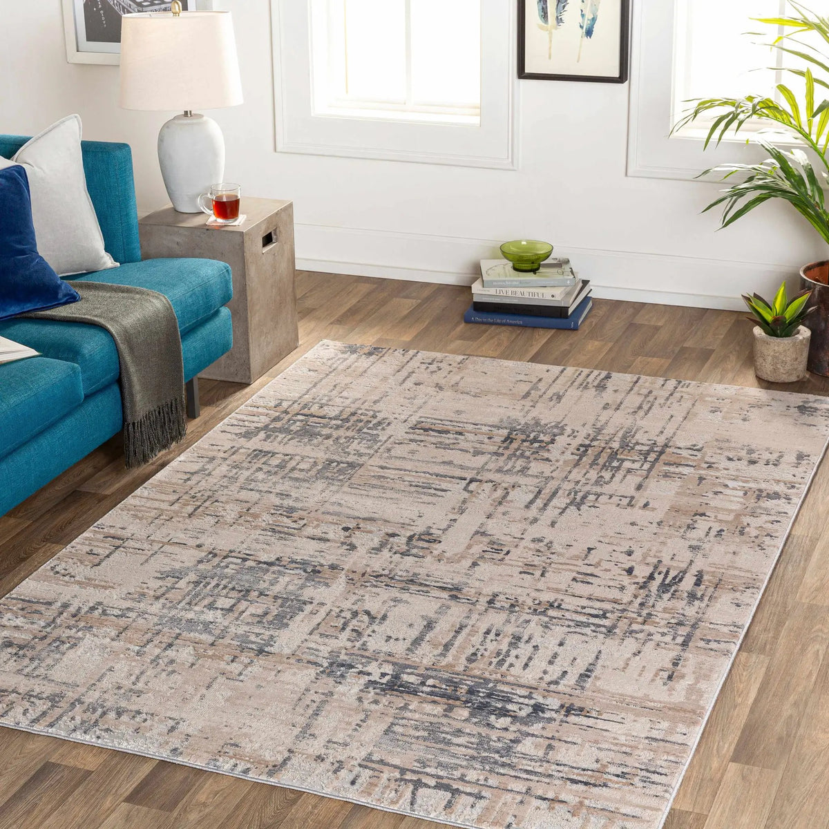 Tut Textured Luxe Rug - Clearance, installed in a room