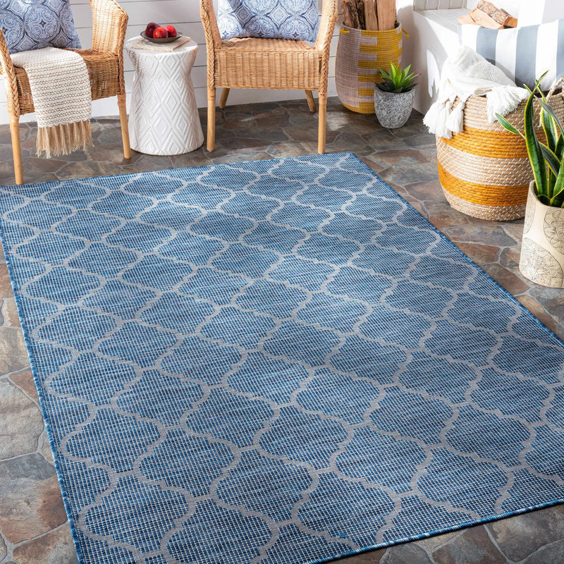 Blue Moolap Outdoor Rug - Clearance by Boutique Rugs