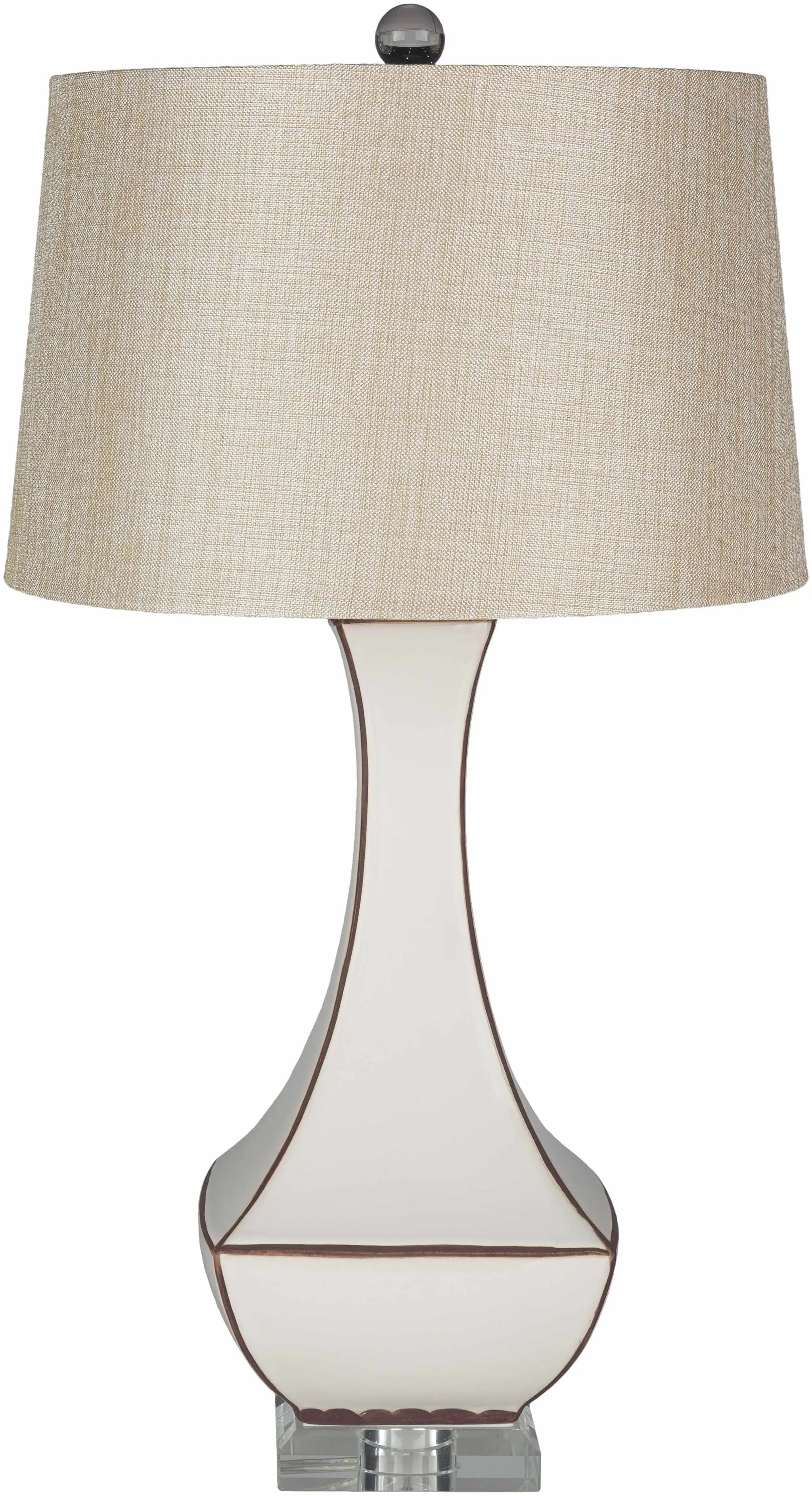 Tuka Tan Ceramic Table Lamp - Clearance by Boutique Rugs
