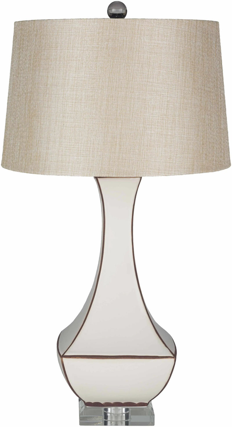 Tuka Tan Ceramic Table Lamp - Clearance by Boutique Rugs
