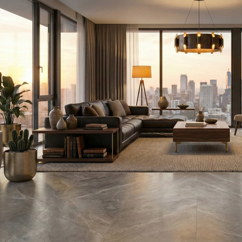 Tundra Grey Leather Marble Pavers 24x24 Marble Leather 24x24 Pavers — 2