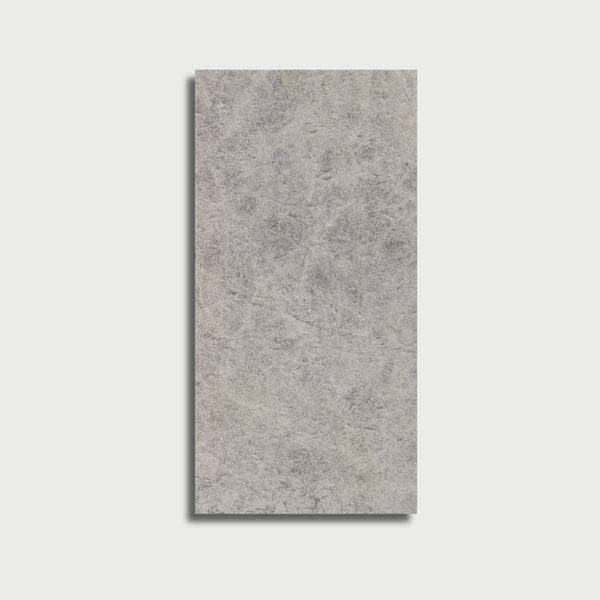 Tundra Grey Leather Marble Pavers 6x12