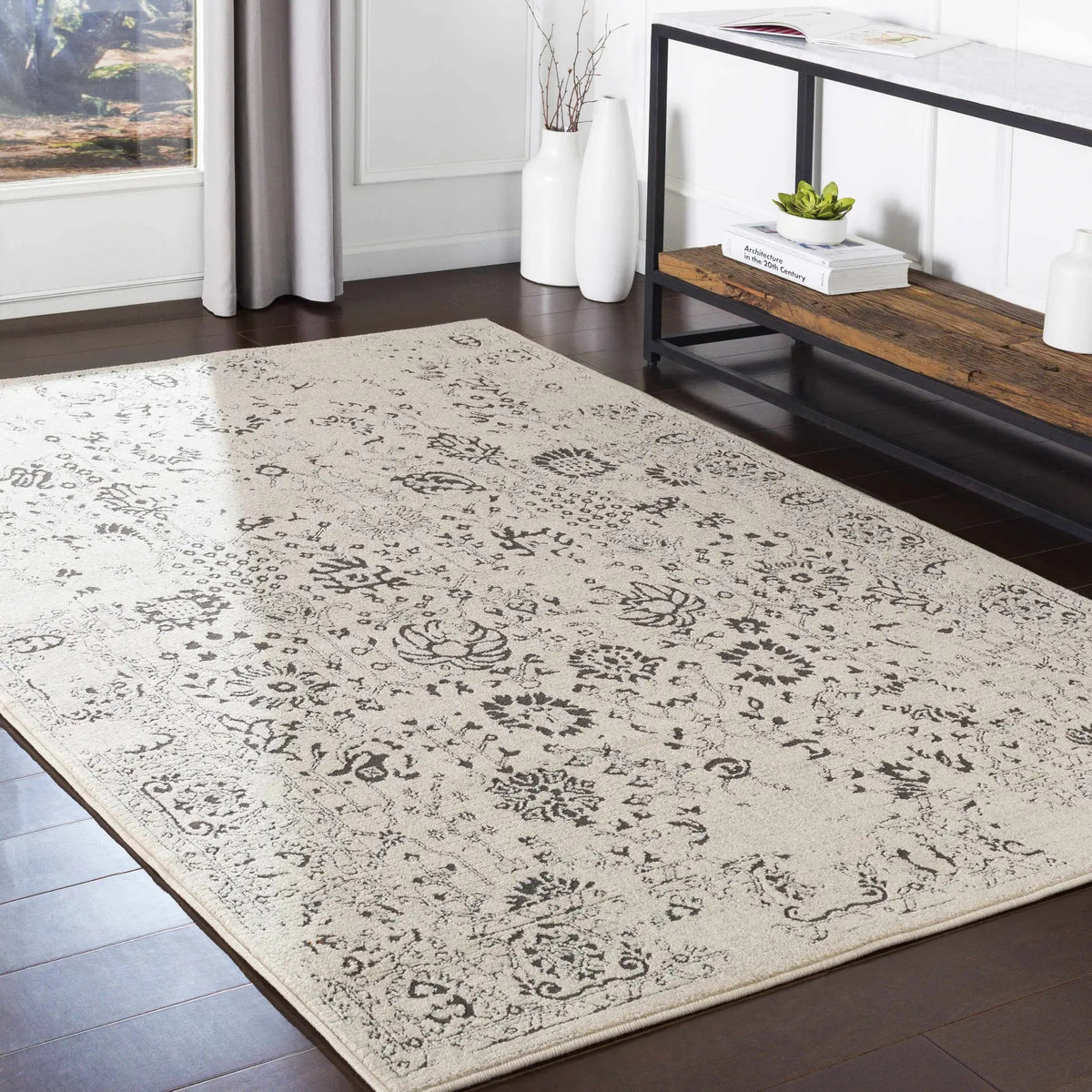 Beige Tallmadge Area Rug - Clearance, installed in a room