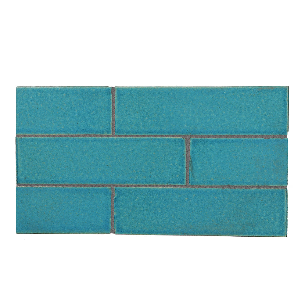 Turquoise Flats Fine Textured Glazed Terracotta Tiles 2 1/8x7 1/2 Thin Brick Fine Textured 4x8 Tiles