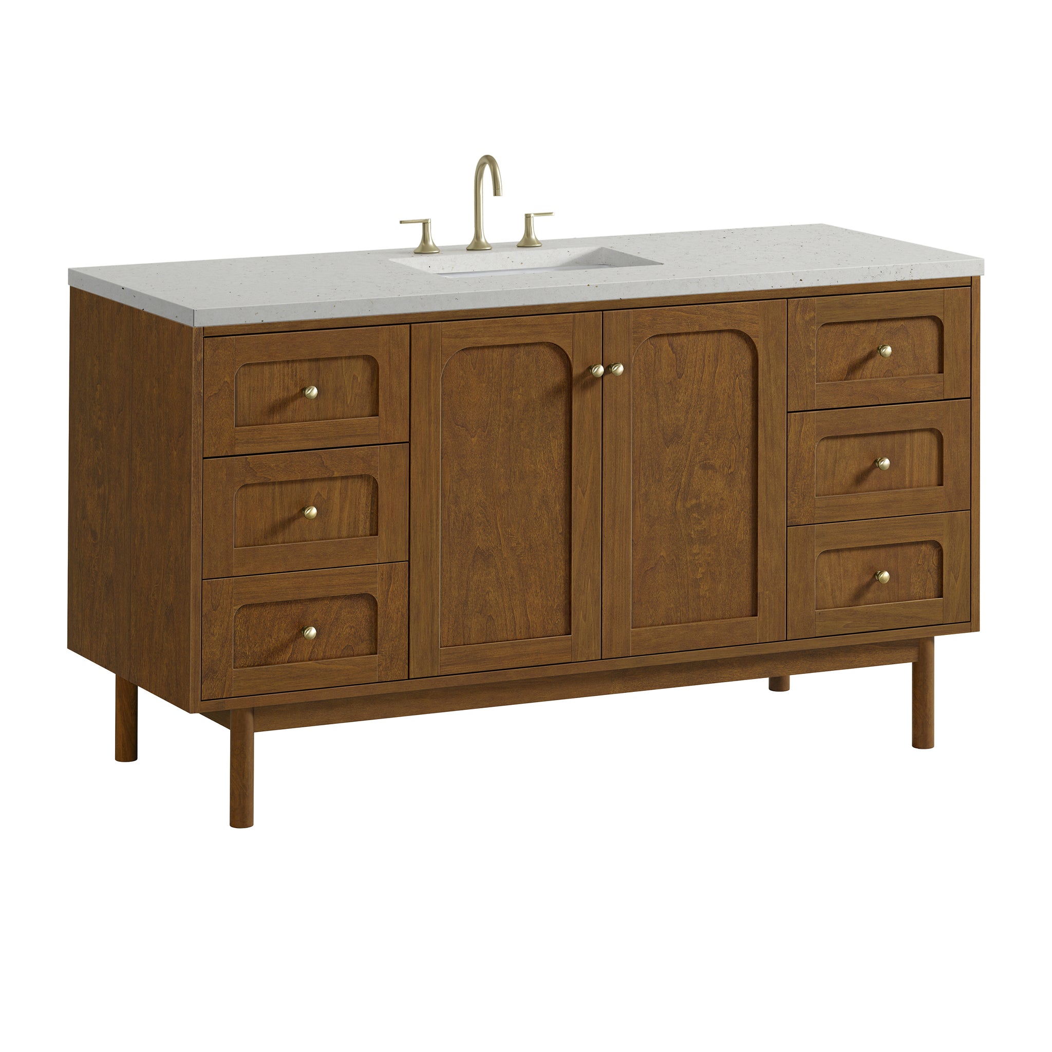 James Martin Laurent 60" Dual Mount Single Bathroom Vanity, Honey Oak, view 40