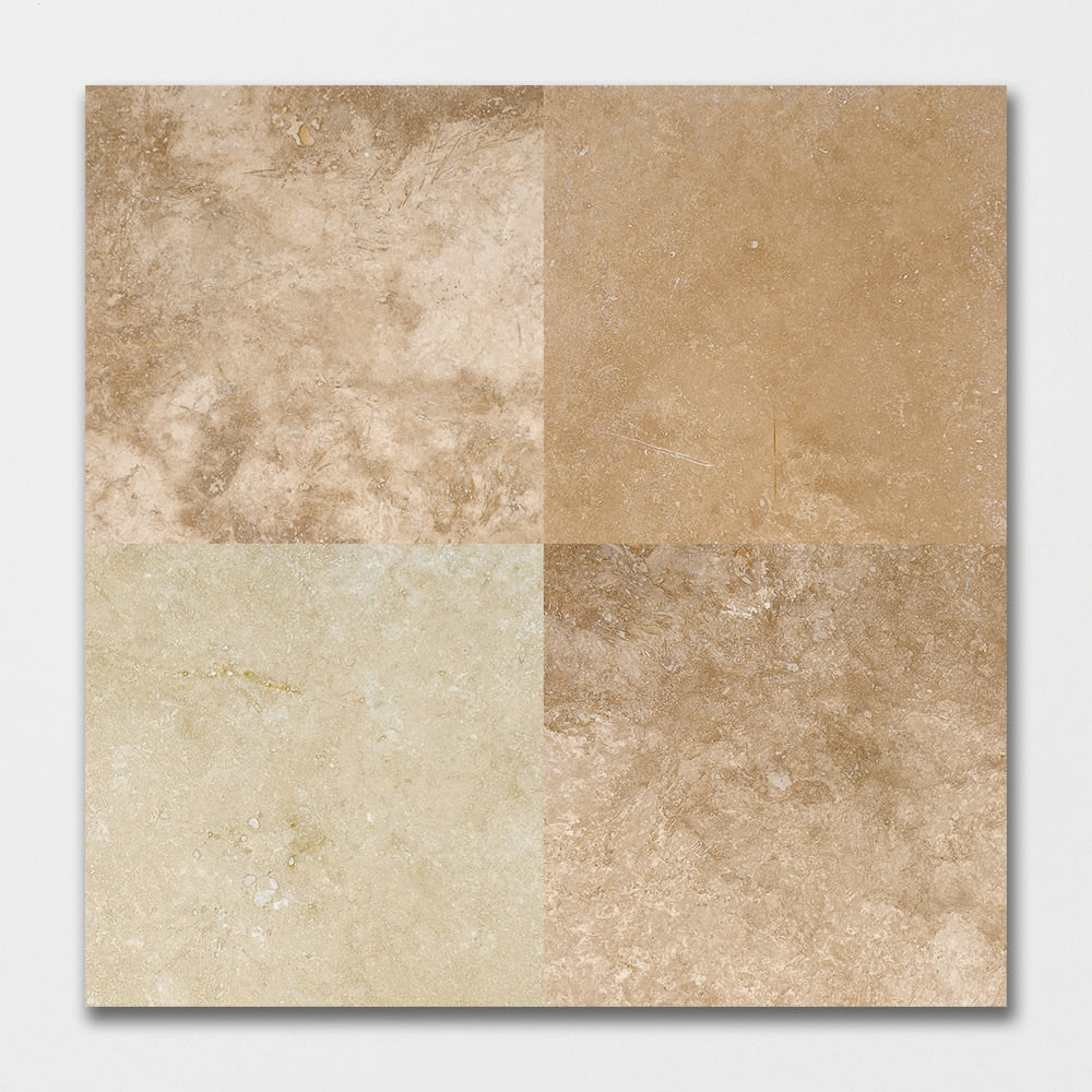 Tuscany Beige Honed Filled Travertine Tiles 12x12 Travertine Honed Filled 12x12 Tiles — 2