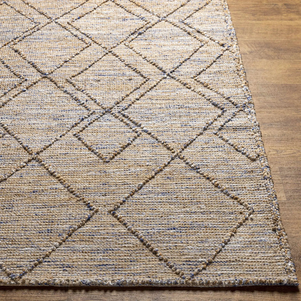 Buse Hand Woven Beige & Blue Area Rug - Clearance, photo 5 of 7