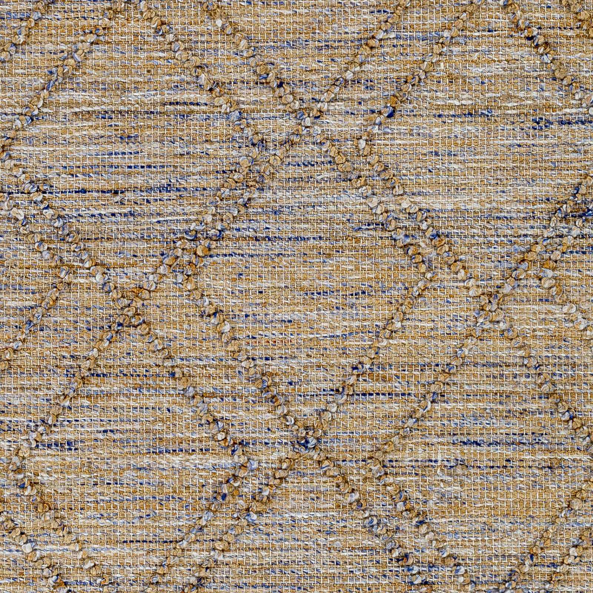 Buse Hand Woven Beige & Blue Area Rug - Clearance, sample swatch