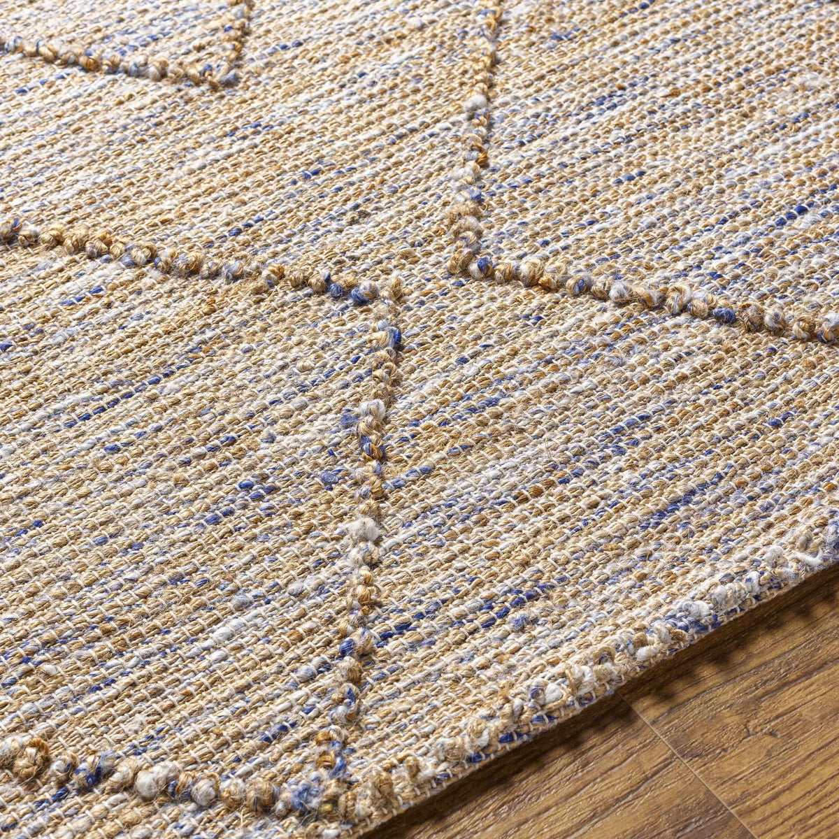 Buse Hand Woven Beige & Blue Area Rug - Clearance, photo 3 of 7