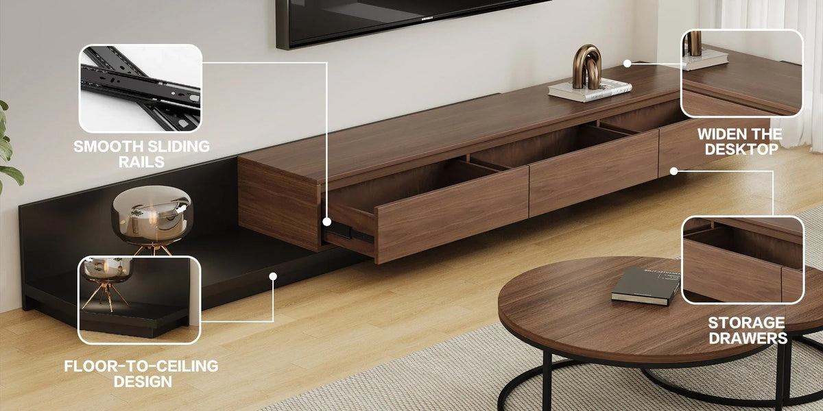 TV Cabinet - Adjustable Walnut Large, photo 13 of 34