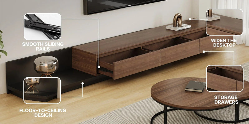 TV Cabinet - Adjustable Walnut Large, photo 13 of 34