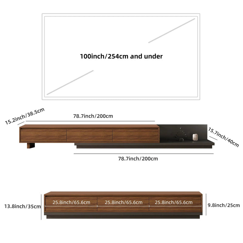 TV Cabinet - Adjustable Walnut Large, photo 4 of 34