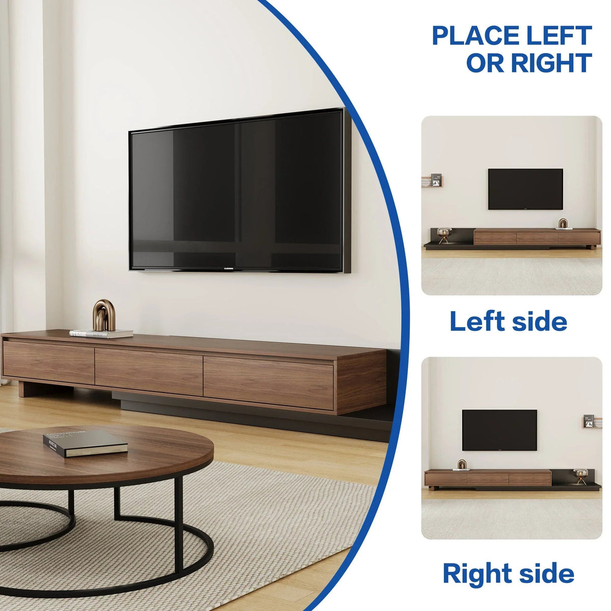 TV Cabinet - Adjustable Walnut Large, photo 6 of 34