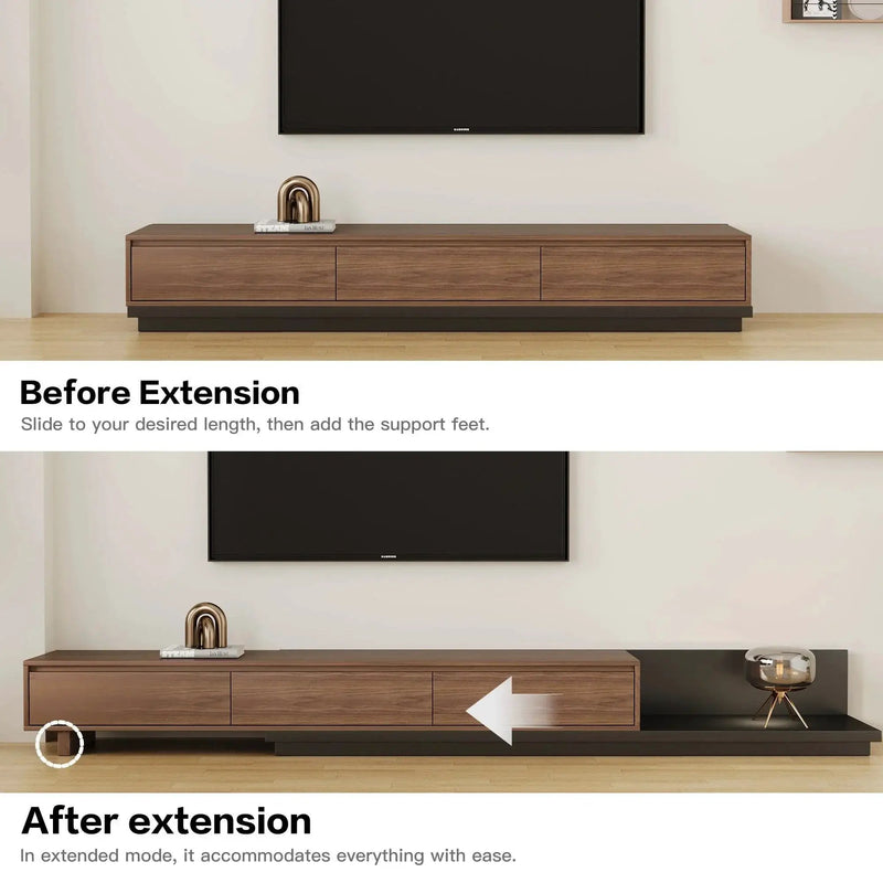 TV Cabinet - Adjustable Walnut Large by House Of Avana